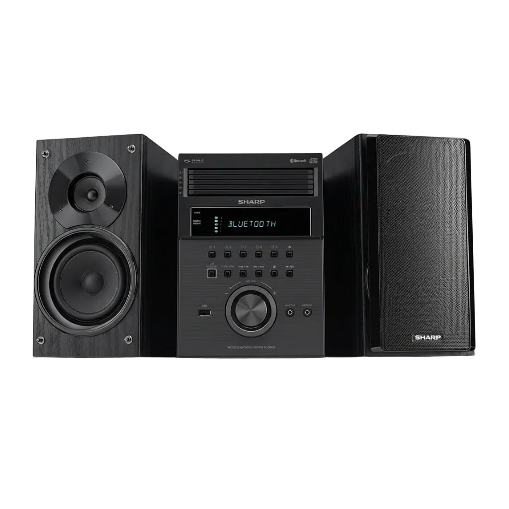 Microcomponente Sharp SH-XL-BH250 CD-Player 5 Disco USB Bluetooth NFC Radio AM/FM