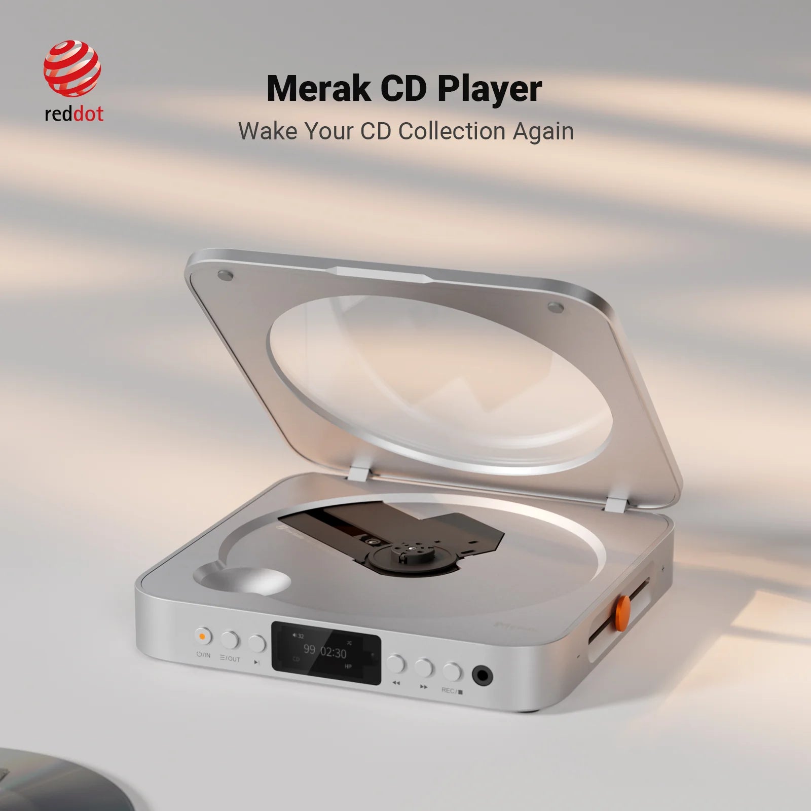 Reproductor de CD HiFi Fosi Audio Merak con DAC 3,5mm USB y Salida Óptica