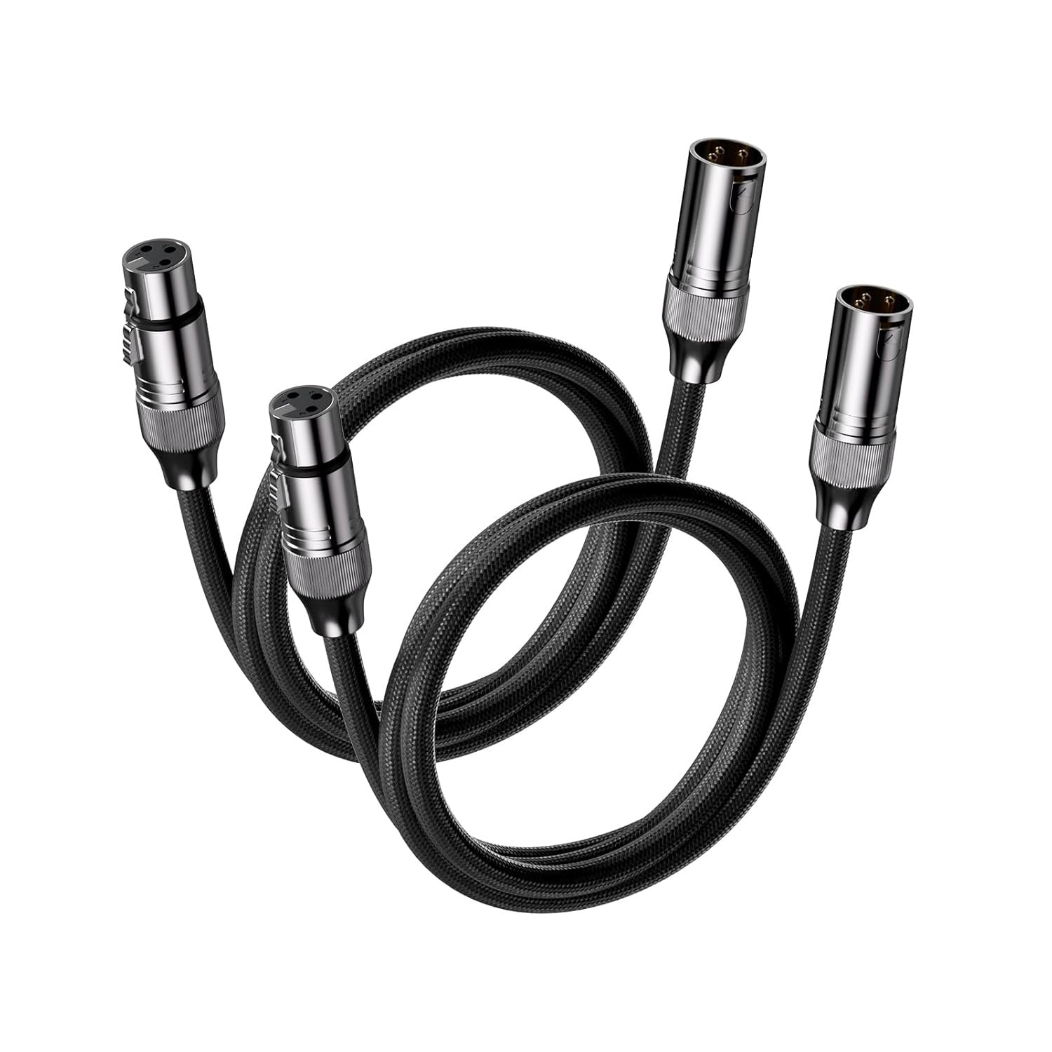 Par de Cables XLR para Sistemas de Audio 1.2m/3.9ft – Fosi Audio