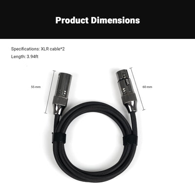 Par de Cables XLR para Sistemas de Audio 1.2m/3.9ft – Fosi Audio