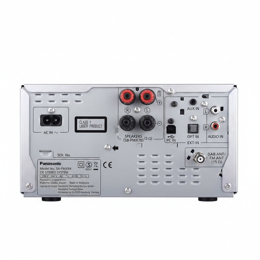 Panasonic Microcomponente SC-PMX94EG-S 120W RMS Bluetooth CD Radio DAB+ USB