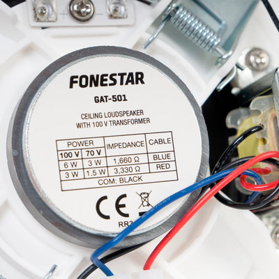 Parlante de techo con transformador de línea 100V 6W GAT-501 Fonestar