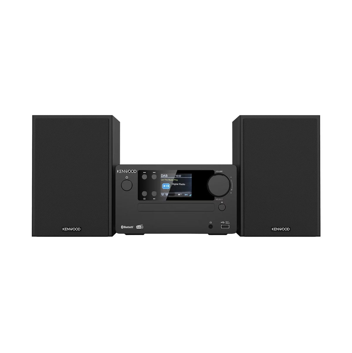 Kenwood M-725DAB negro - vista frontal centrada