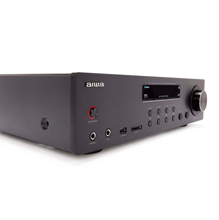 (USADO) Amplificador Estéreo Aiwa Bluetooth/USB AMU-120BTBK