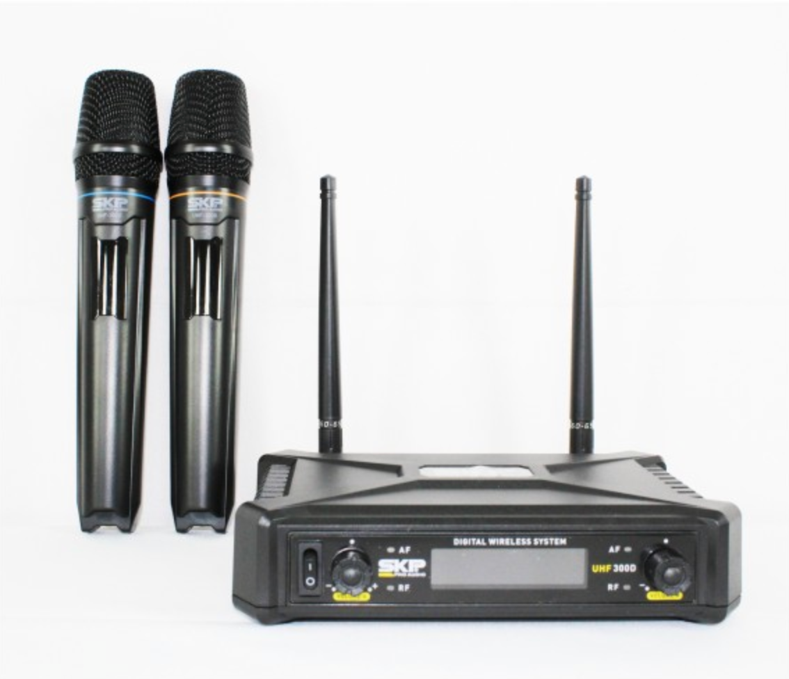 MICROFONO INALAM SKP UHF 300D DINAMICO 2 MICRO