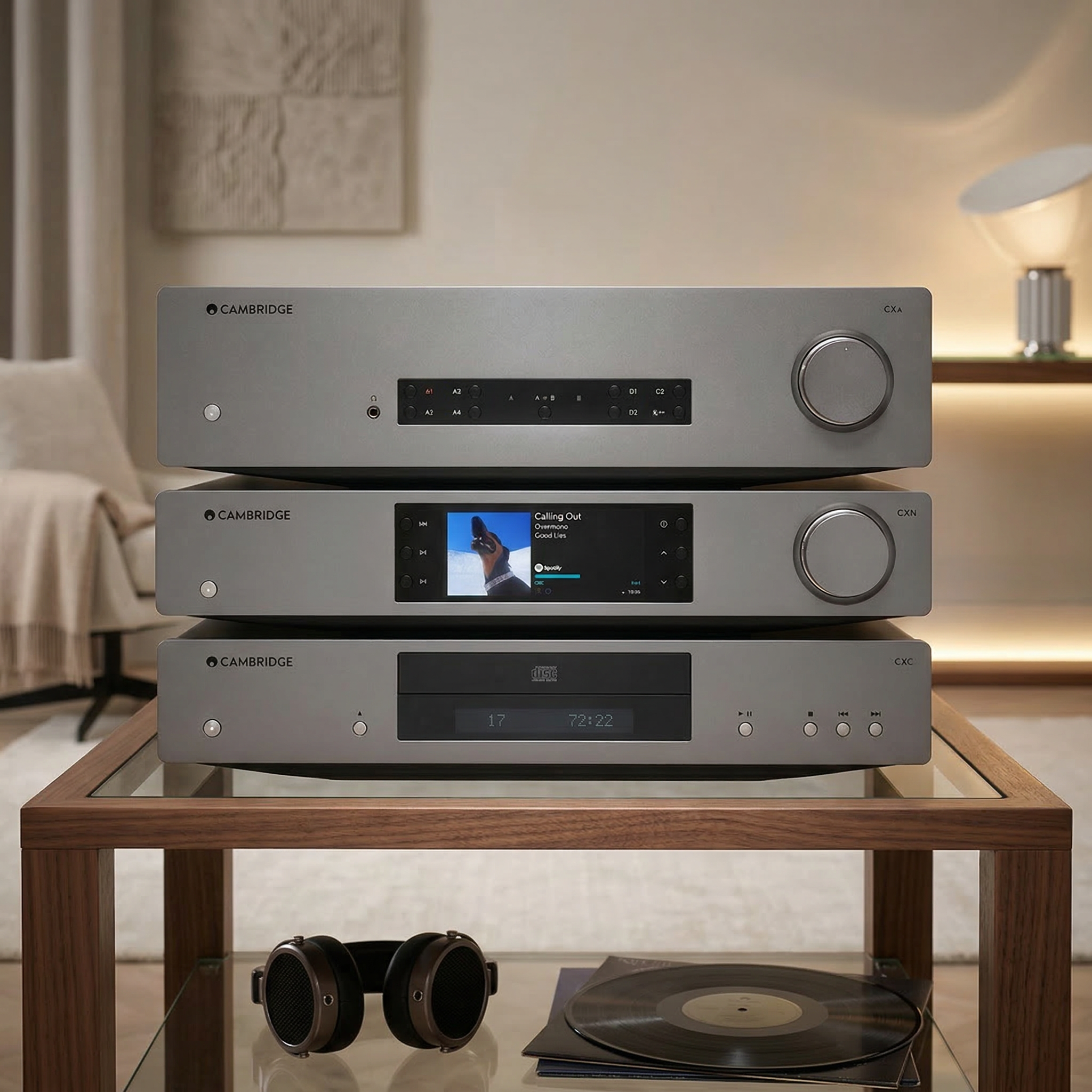 Kit CX Signature CXA81 Amplificador Integrado + CXN100 Network Player + CXC Transporter CD Cambridge Audio