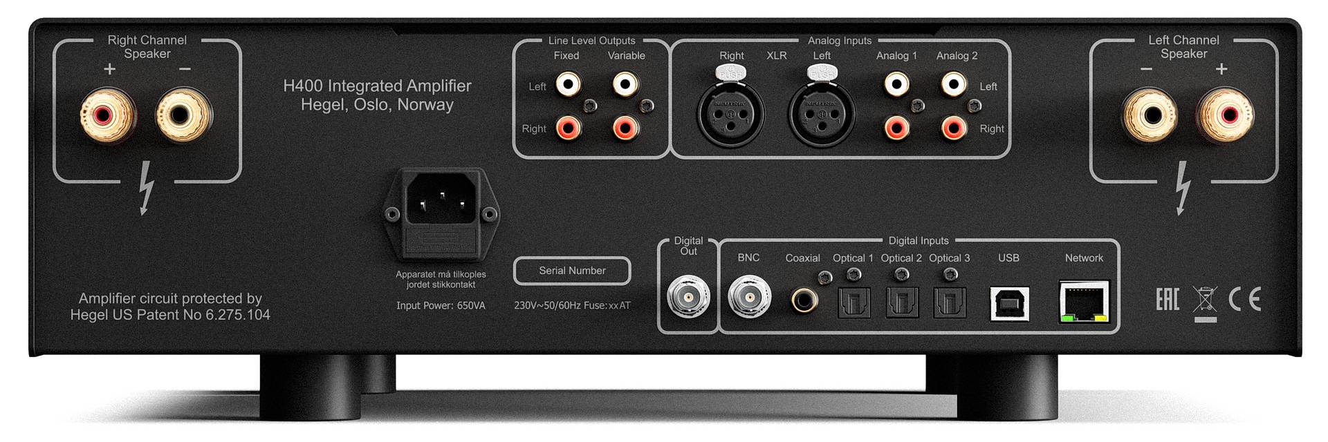 H400 Amplificador Integrado con Streaming Hegel