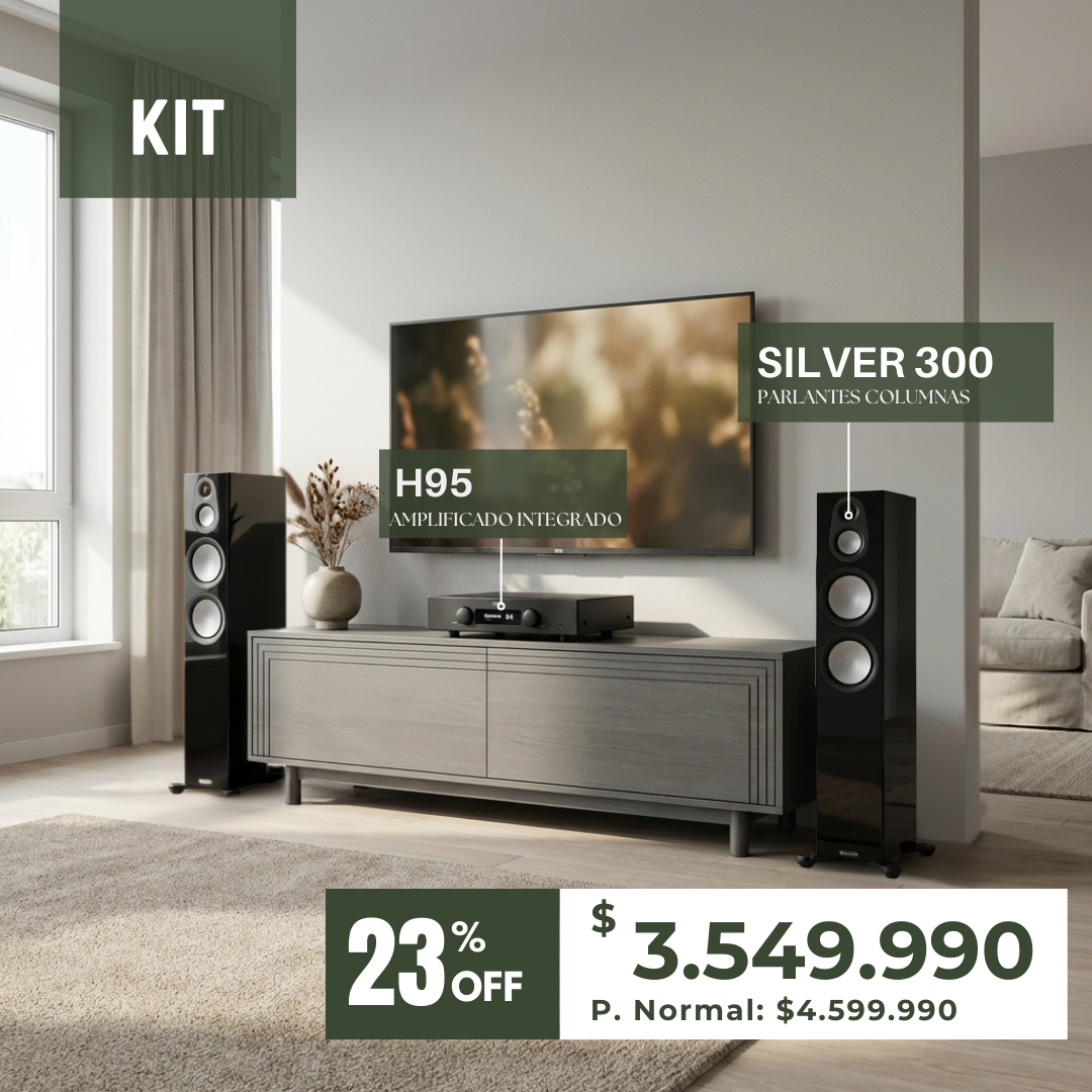 KIT Hegel Amplificador Integrado H95 + Monitor Audio Parlantes Silver 300