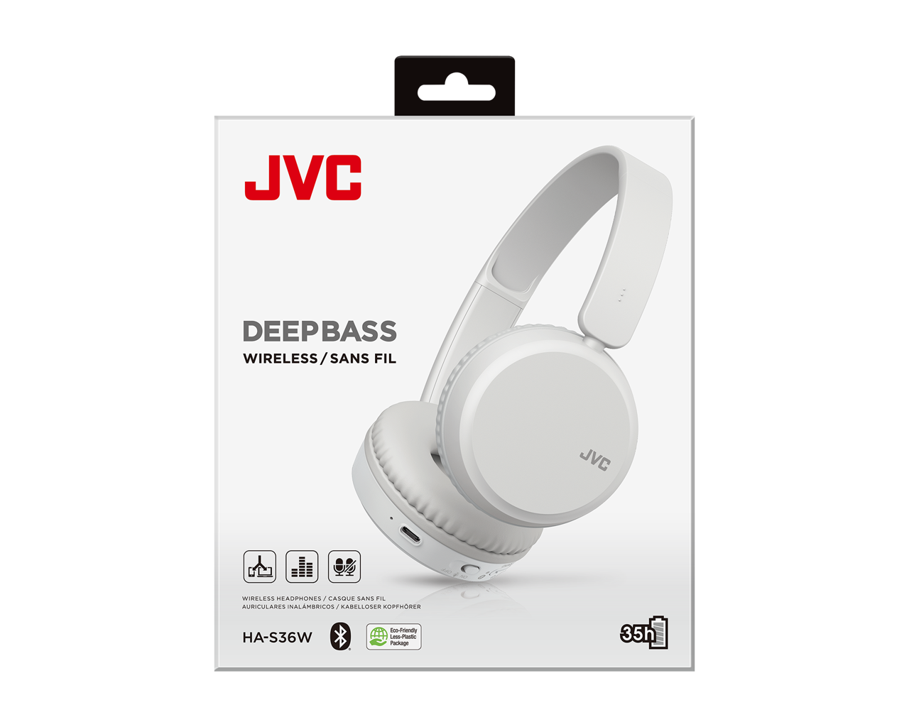 JVC Auriculares HA-S36W Cerrados Bluetooth Multidispositivo