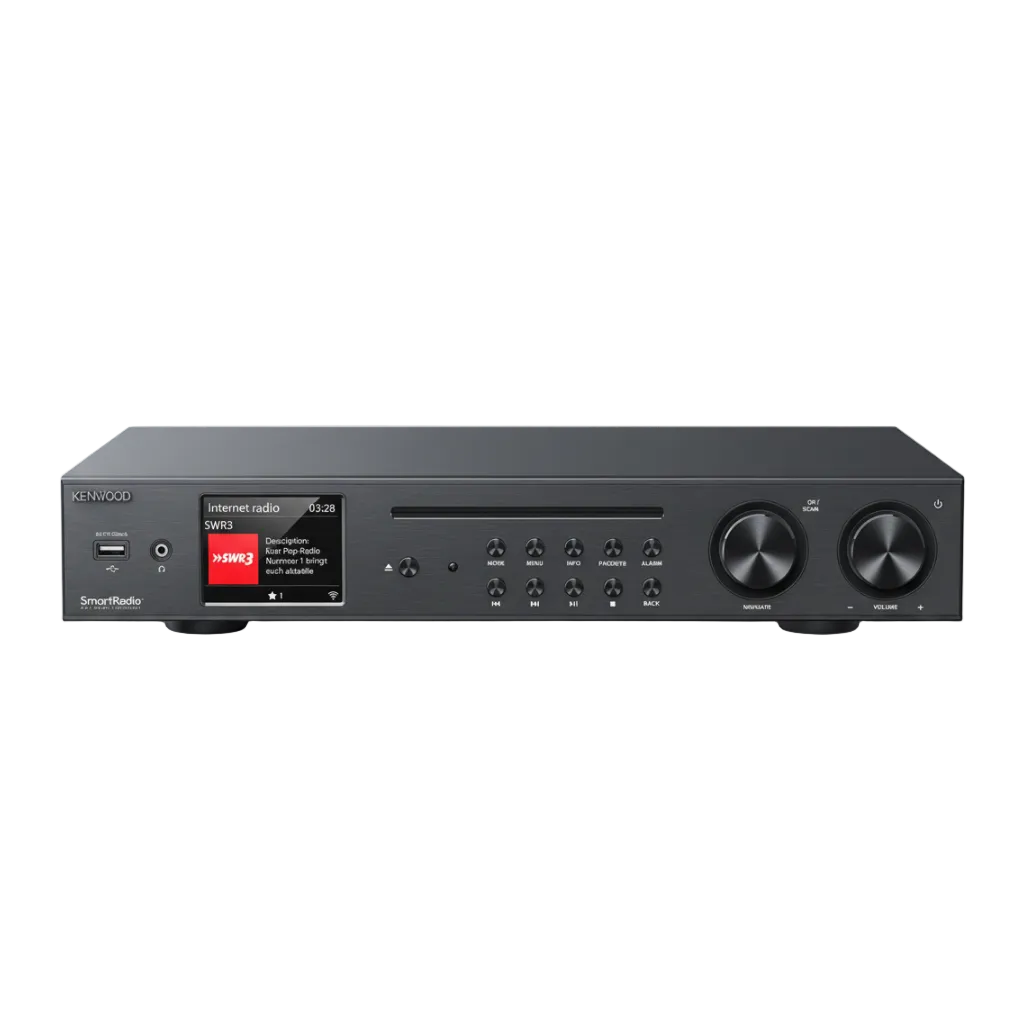 Kenwood Amplificador Streaming con CD, Radio y WiFi KR-W8000SCD-B