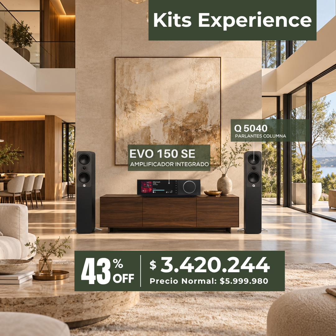Kit Estéreo Cambridge Evo 150 SE + Q Acoustics 5040 Negro Mate (PAR)