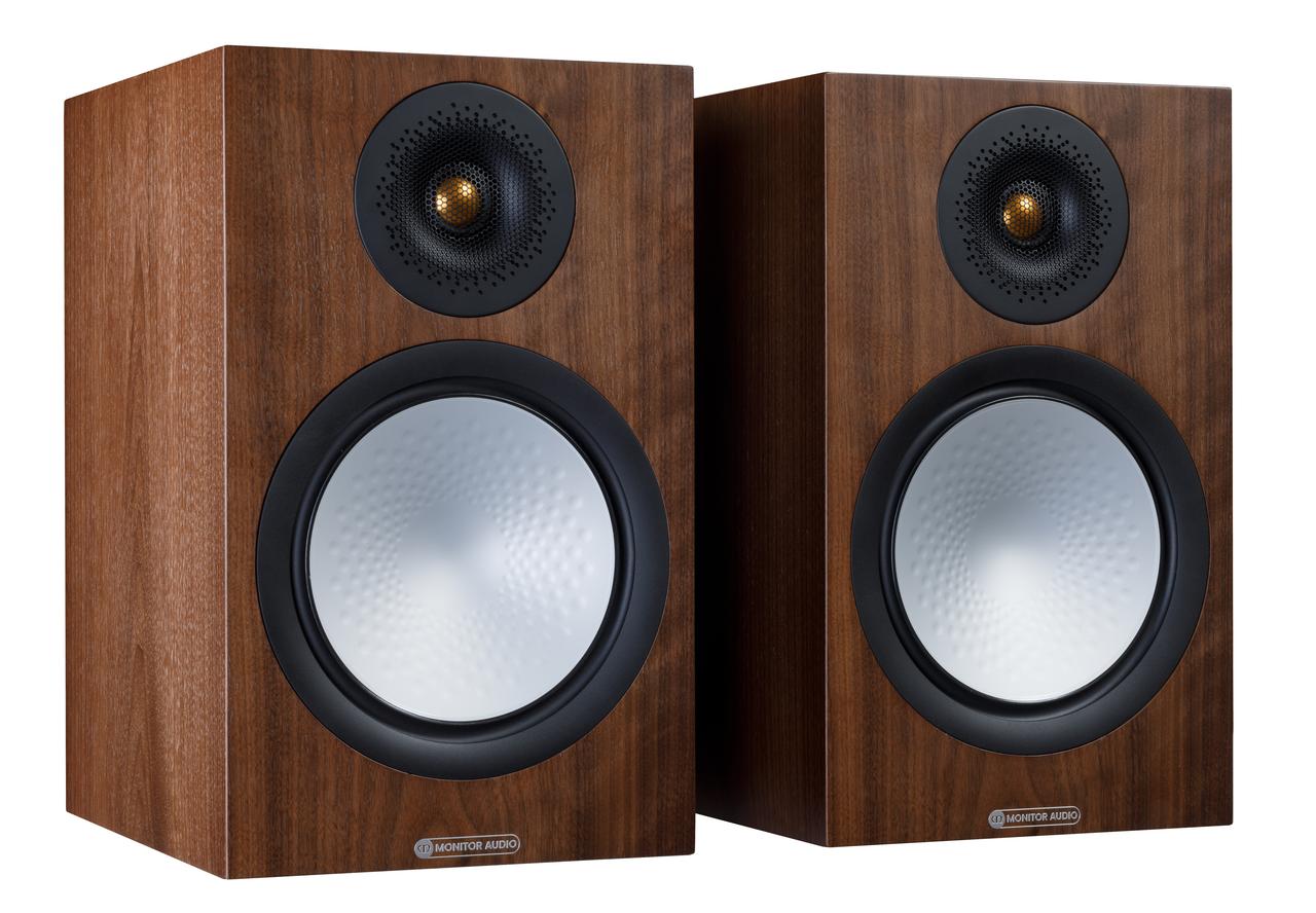 Parlantes Bookshelf Silver 100 Monitor Audio Walnut