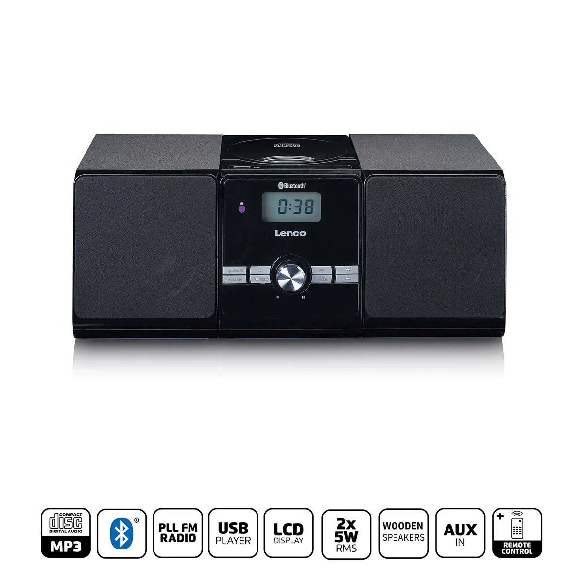 Microcomponente MC-030BK Bluetooth, CD, FM Radio