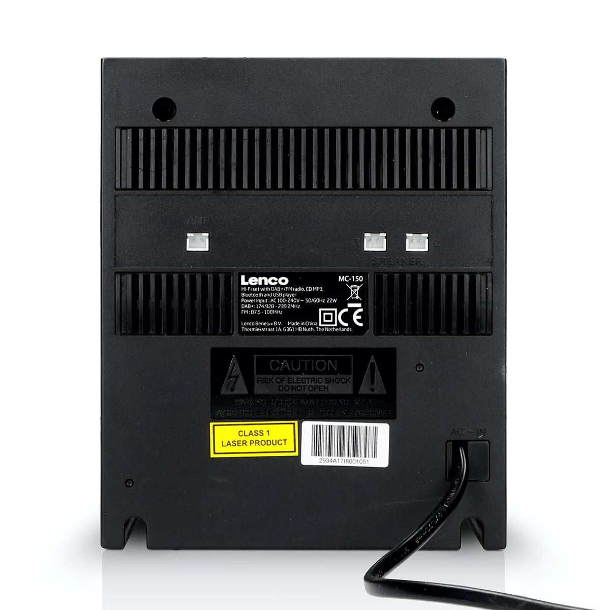 Microcomponente MC-150 Bluetooth, CD, Radio FM Lenco