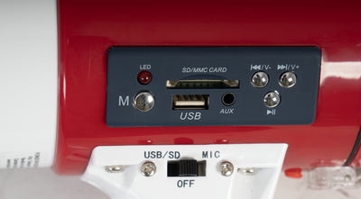 Megafono con sirena, Reproductor USB/SD, Grabador y microfono de mano 25W Fonestar MF-600SGU