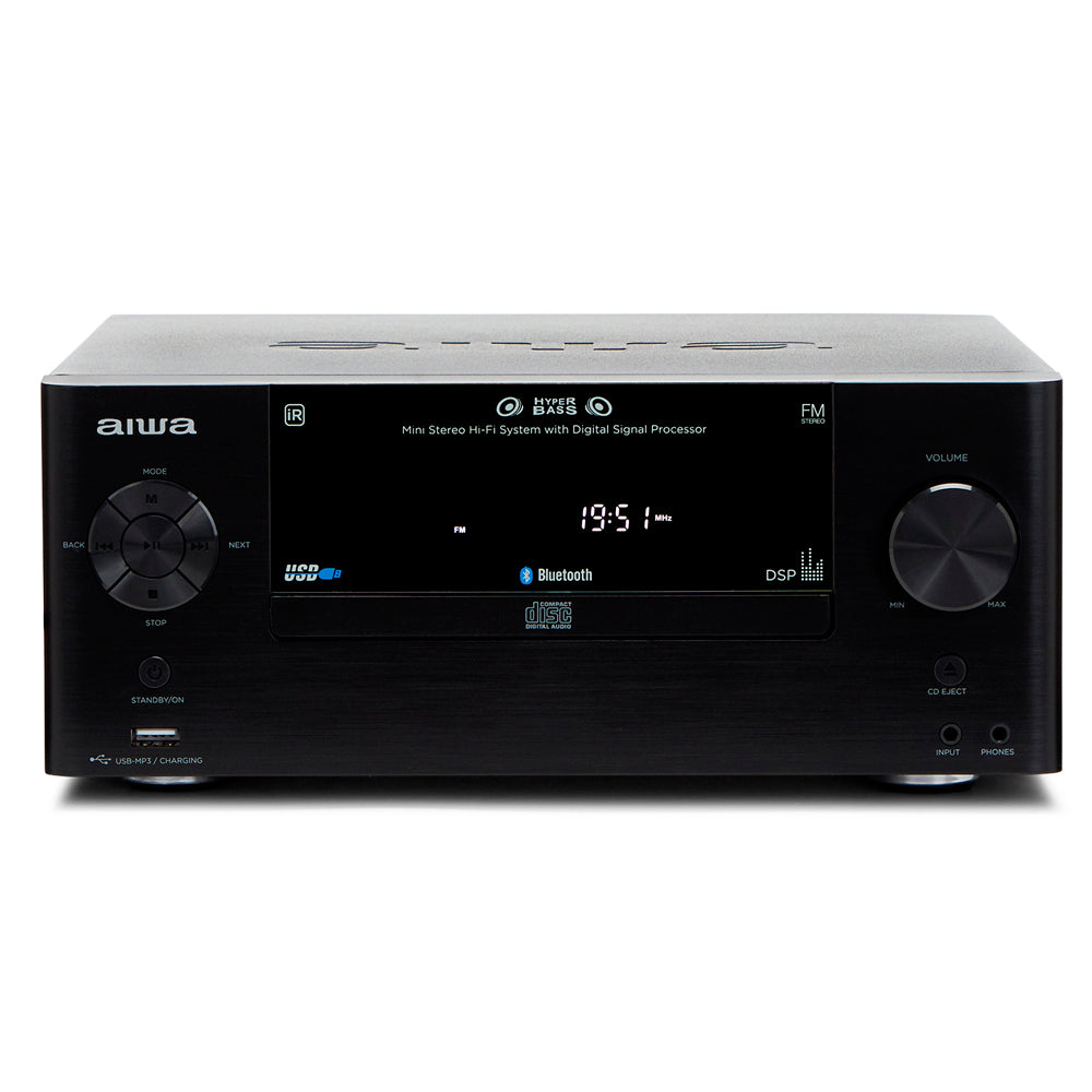 Microcomponente Aiwa CD-Player Bluetooth Radio FM USB MSBTU-500