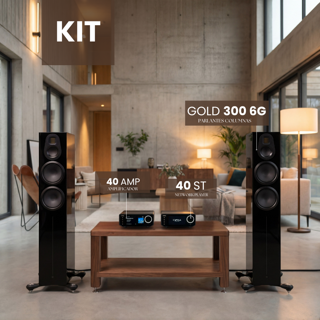 Kit Cyrus Amplificador 40 AMP + Network Player 40 ST + Monitor Audio Parlantes Gold 300 6G