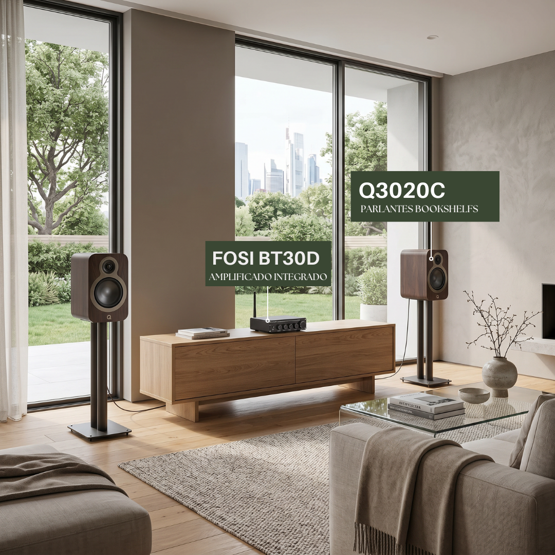 Kit Amplificador Integrado Fosi BT30D + Parlantes Bookshelf Q 3020c Q Acoustics