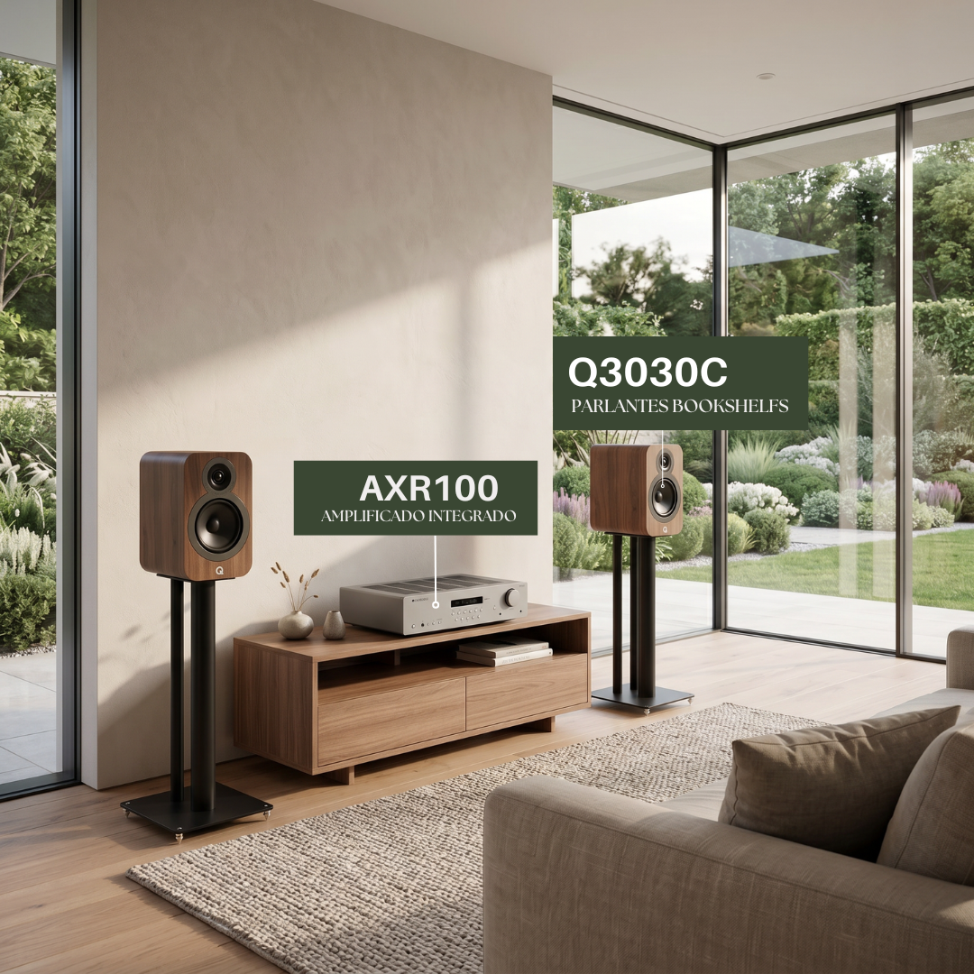 Kit Parlantes Bookshelf Q Acoustics 3030c + Cambridge Audio AXR100