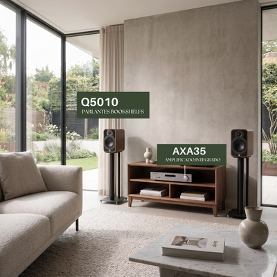 Kit Parlantes Bookshelf Q Acoustics 5010 + Cambridge Audio AXA35