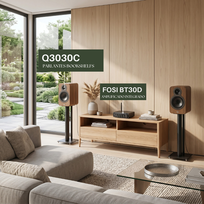 Kit Parlantes Bookshlef Q Acoustics 3030c + Fosi Audio BT30D