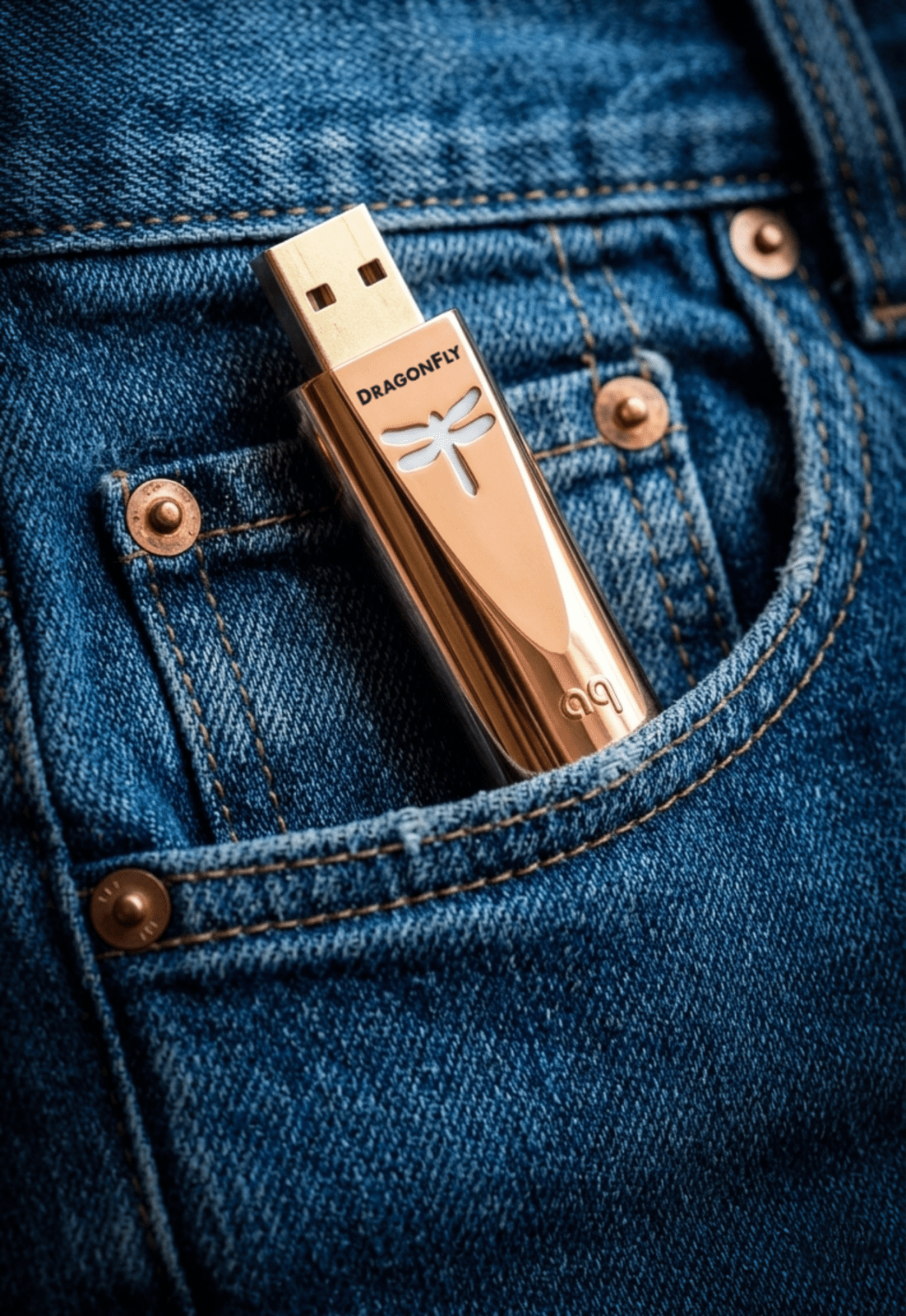 AudioQuest DragonFly Copper DAC USB portátil en bolsillo