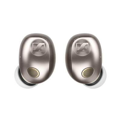 Sennheiser MOMENTUM True Wireless 5 Cream: auriculares vistos de frente