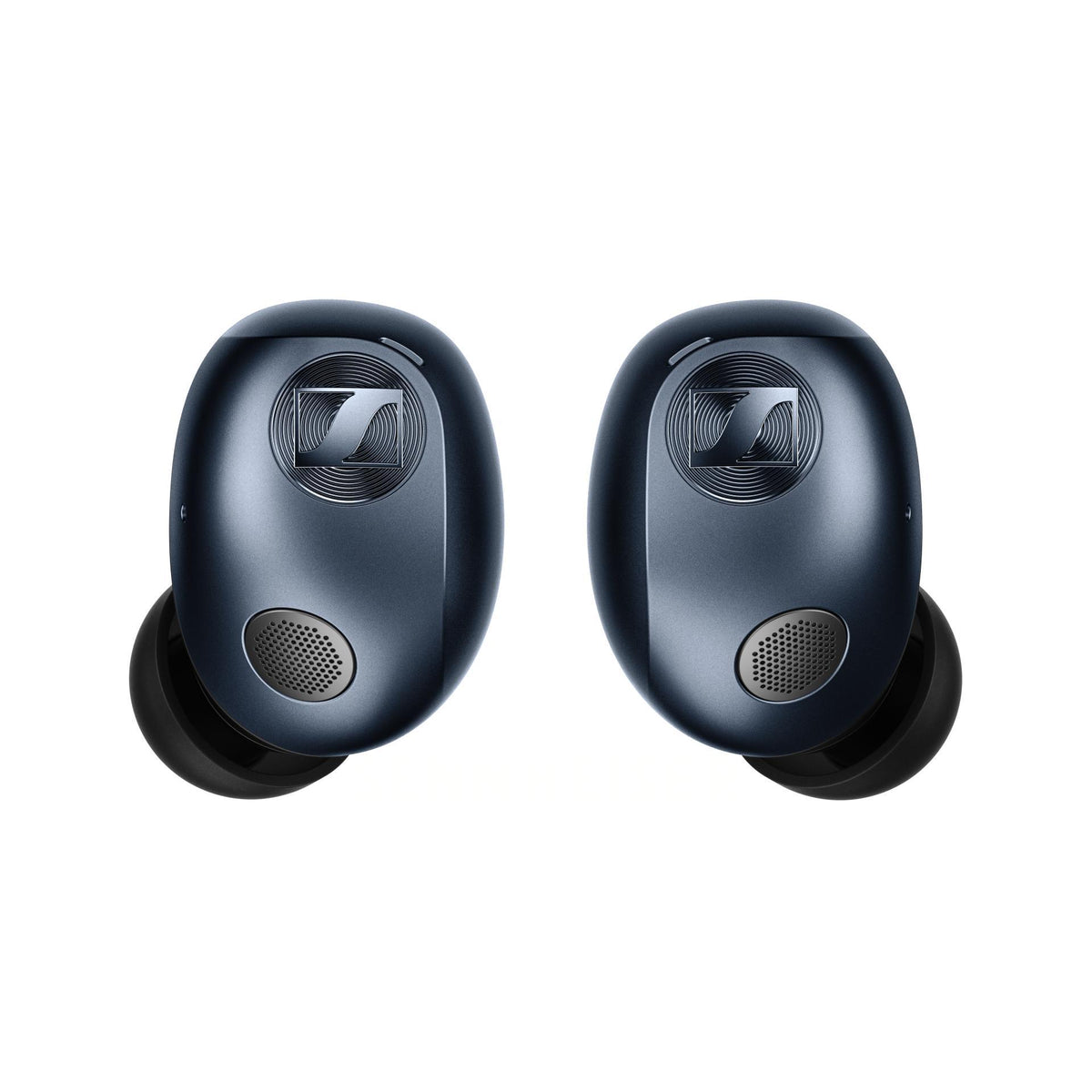Sennheiser MOMENTUM True Wireless 5 Denim: auriculares vistos de frente