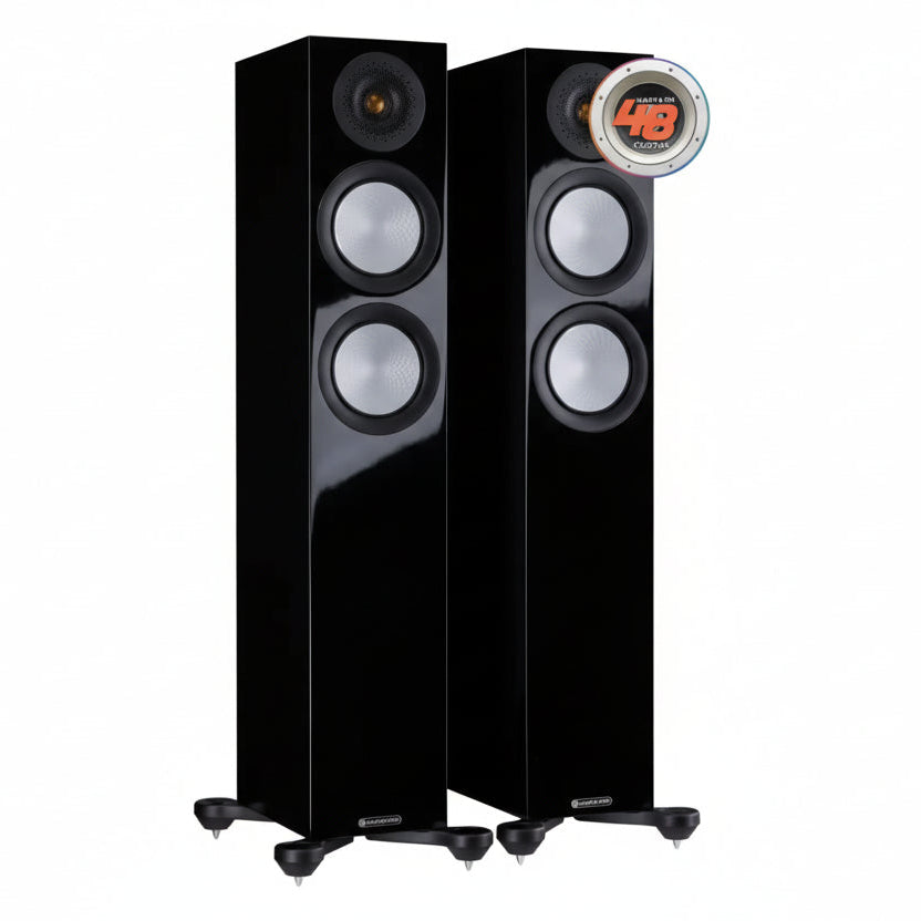 Parlantes Columnas Silver 200 Monitor Audio Black Gloss